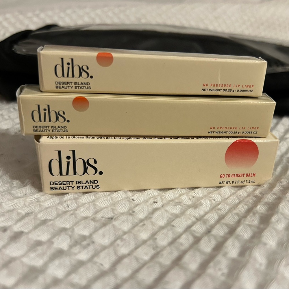 DIBS beauty lip liners and gloss - dark, last word, soda pop BRAND NEW